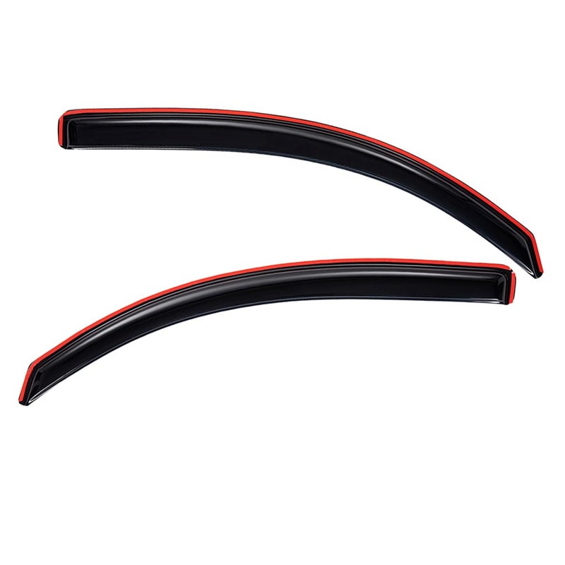 Lightronic Extra Durable Clip-on in-Channel Auto Vent Window Visor, Fits 2005-2015 Toyota Tacoma, Access Cab, UV Protection Rain Guard, Original Wind Deflector, No-Drill Install, Dark Smoke, 2-Pcs - Image 4